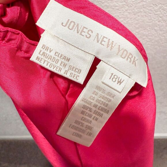 Vintage Jones New York 100% Silk  Fuchsia Pink Maxi Wrap Skirt Women’s 18W - Picture 7 of 7